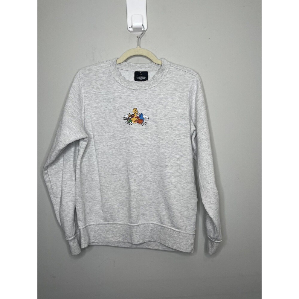 Sesame Street Sweatshirt Mens Small Gray Mental Health Matters Peace Collective